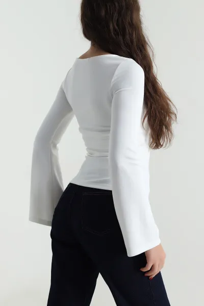 Beyaz Yeni Sezon Modal Kadın Bluz 496156
