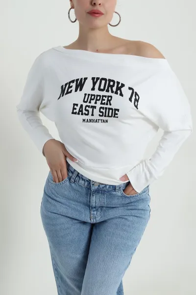 Beyaz Yeni Sezon Oysho Kadın Bluz 487119