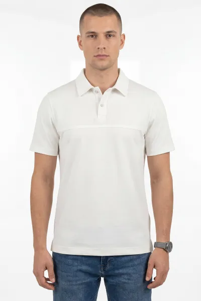 Beyaz Yeni Sezon Polo Yaka Erkek Tişört 471787