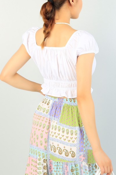 Beyaz Yeni Sezon Poplin Bluz 71276