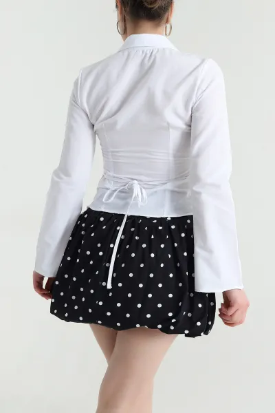 Beyaz Yeni Sezon Poplin Kadın Bluz 461394