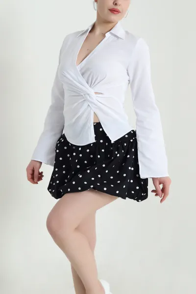 Beyaz Yeni Sezon Poplin Kadın Bluz 461394