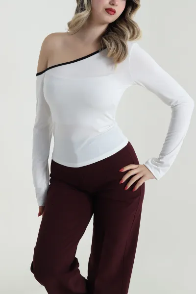 Beyaz Yeni Sezon Sandy Kadın Bluz 484897