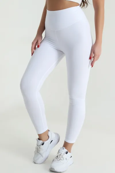 Beyaz Yüksek Bel Modal Belize Tayt 493677