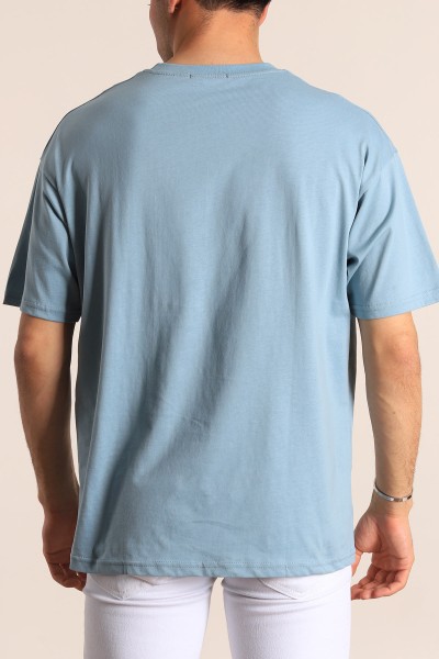 Bisiklet Yaka Oversize Erkek Tişört 184381