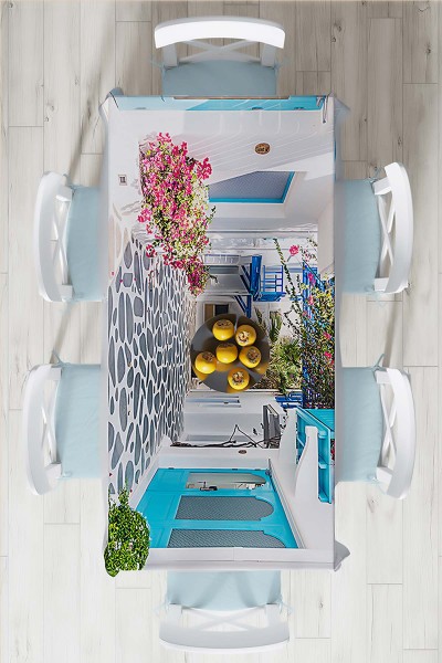 140x220 Dijital Baskılı Mordern  Masa Örtüsü 219005