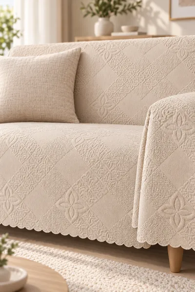 Bisküvi 170x215 Cm Bella Home Focus Asorti Koltuk Örtüsü 487071