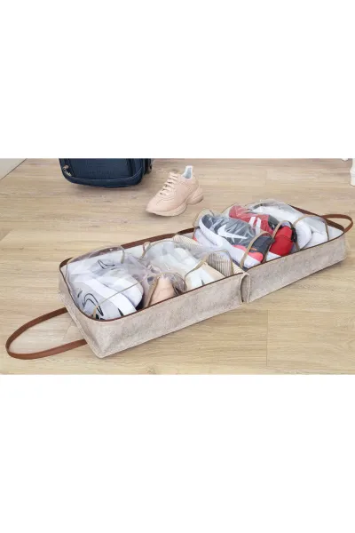 Bisküvi 35x22x40 Deri Kulplu Ayakkabı Seyahat Çantası 249845