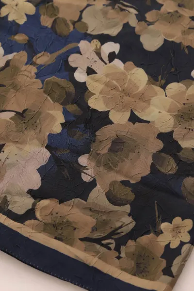 Bisküvi 75x180 Cm Our Fashion Dijital Baskılı Desenli Bambu Kraş Şal 408697