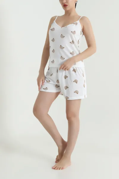 Bisküvi Askılı Şortlu Kadın Pijama Takımı 466672
