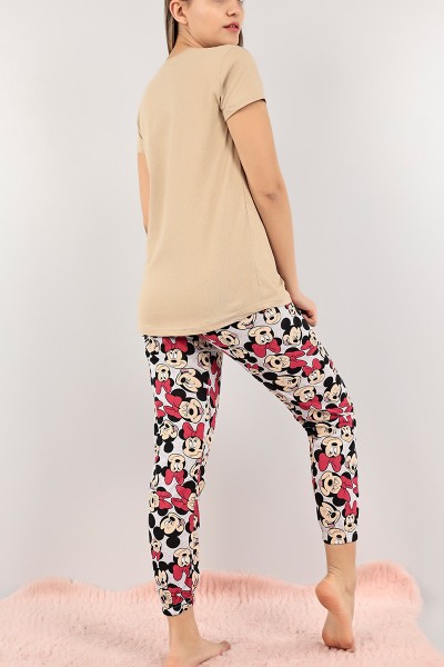 Bisküvi Baskılı Bayan Pijama Takımı 108492