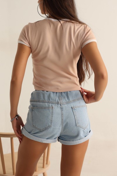 Bisküvi Baskılı Bayan Tişört 195761