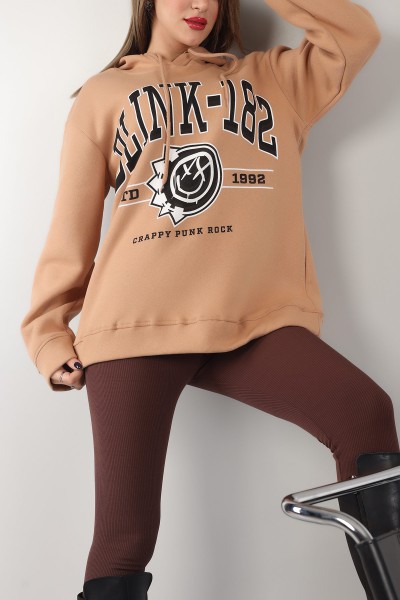 Bisküvi Baskılı İçi Şardonlu Bayan Sweat -T 149382