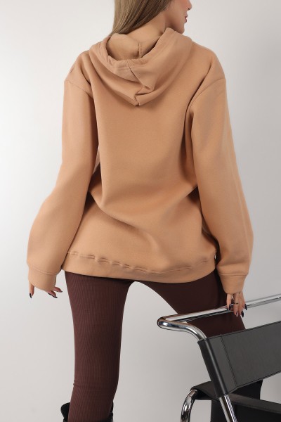 Bisküvi Baskılı İçi Şardonlu Bayan Sweat -T 149382