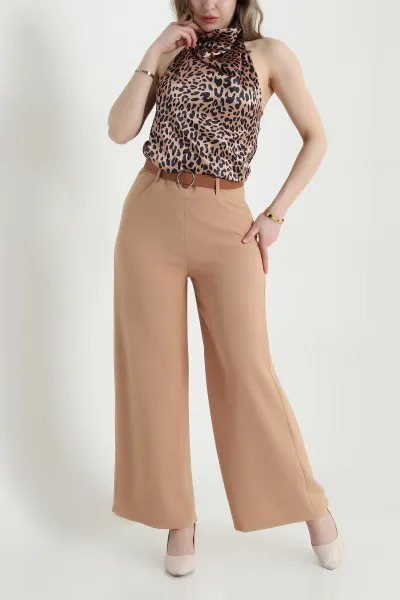 Bisküvi Fermuarlı Tencel Crep Kadın Pantolon 440763