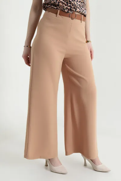 Bisküvi Fermuarlı Tencel Crep Kadın Pantolon 440763
