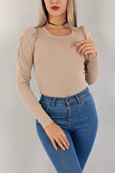 Bisküvi Fitilli Likralı Bluz 135143