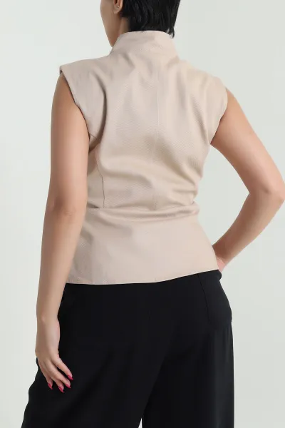 Bisküvi Gabardin Premium Kadın Yelek 476964