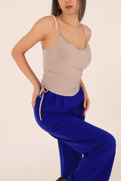Bisküvi İnci Askılı Sandy Bluz 173150