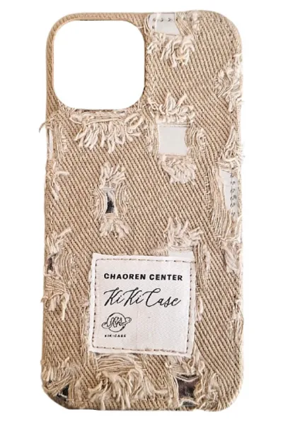 Bisküvi iPhone 14 Uyumlu Jeans Serisi Denim Kot Desenli Premium Telefon Kılıfı 404085