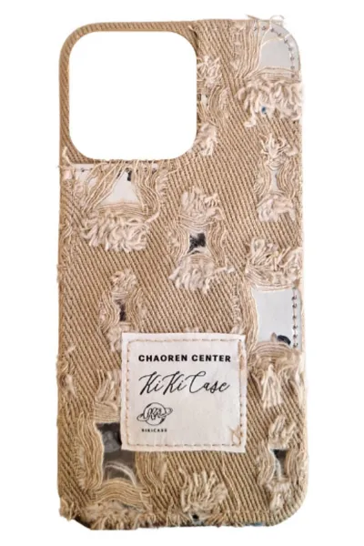 Bisküvi iPhone 15 Pro Uyumlu Jeans Serisi Denim Kot Desenli Premium Telefon Kılıfı 404107