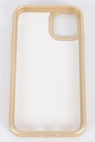 Bisküvi İPhone 16 Pro Uyumlu Taş Detaylı Glare Serisi Sert Slikon Telefon Kılıfı 390886