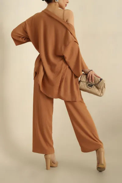 Bisküvi Kimono Pantolon Okyanus İkili Takım 273220