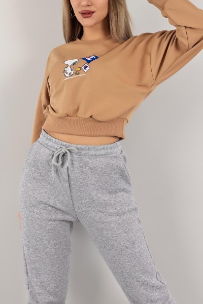 Bisküvi Nakışlı Bayan Sweat 141335