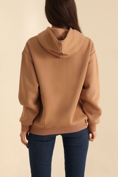 Bisküvi Şardonlu Baskılı Bayan Sweat 222040