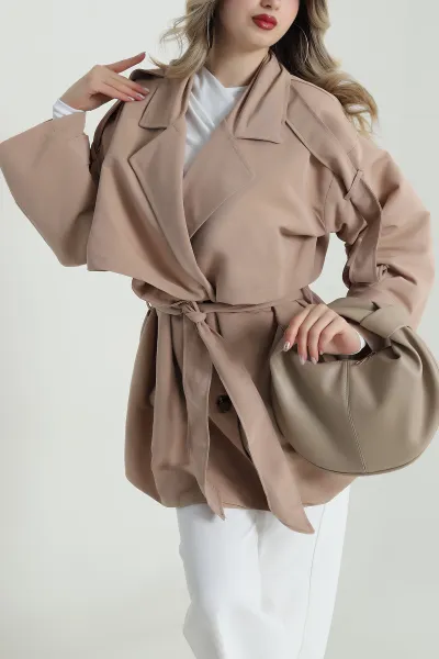 Bisküvi Torino Oversize Kadın Trenç 490733