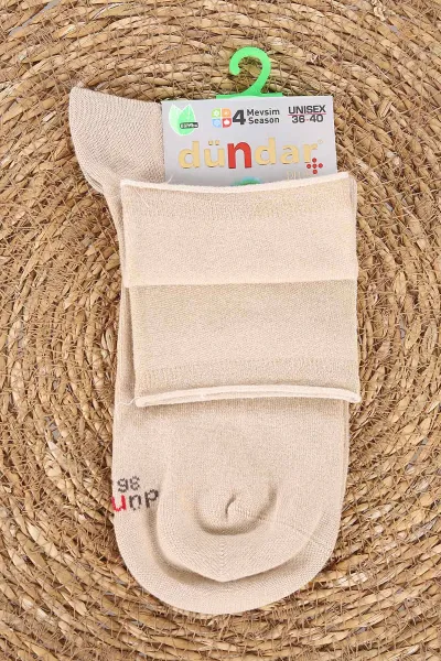 Bisküvi Unisex Dört Mevsim Diyabetik Bambu Konç Çorap (36-40) 477033