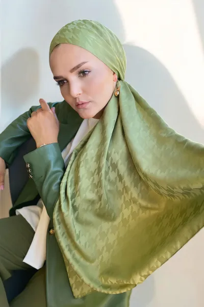 180x70 Jakar İpeksi Kazayağı Desen Şal 290790