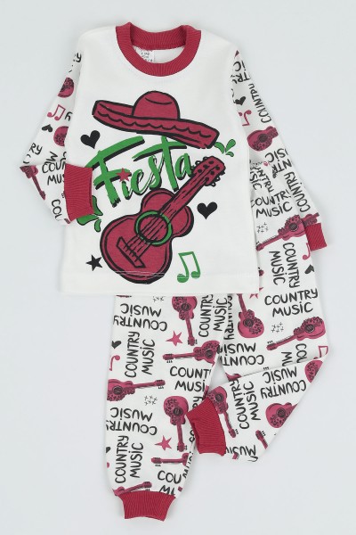 bordo-1-3-yas-gitar-tiesta-baskili-erkek-cocuk-pijama-takim-135561