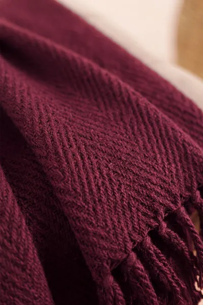 Bordo 170x200 Cm Bella Home Çok Amaçlı Örtü - Koltuk Örtüsü - Pike 447787