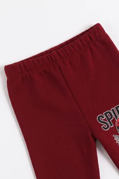 Bordo (3-24 Ay) Spidey Baskılı 3 İp Şardonlu Erkek Bebek Kışlık Takım 497117