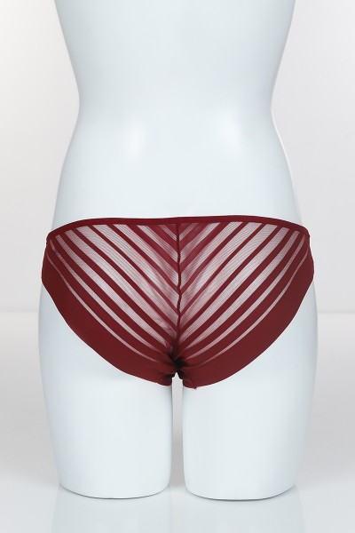 Bordo 3687 Bikini Ön Arka Transparan Bant Külot 102370
