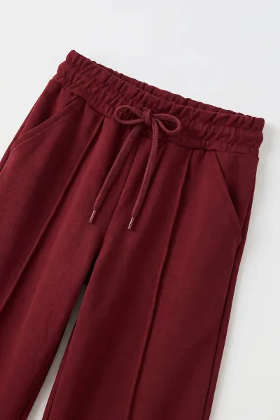 Bordo (4-12 Yaş) Baskılı ve Aksesuarlı Oysho Kız Çocuk 2'li Takım 501985