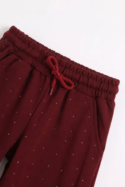 Bordo (5-10 Yaş) Taş  Baskılı  Oysho Kız Çocuk Mevsimlik Takım 481821