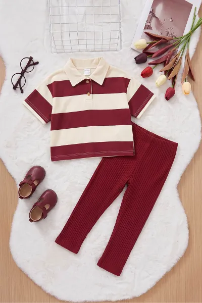 bordo-5-12-yas-gomlek-yaka-yarim-dugmeli-cizgili-alt-fitilli-bilek-ustu-kapri-taytli-kiz-cocuk-yazlik-takim-469904