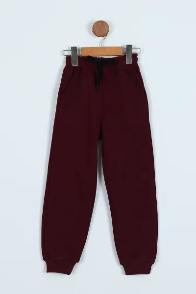 Bordo (6-9 Yaş) Baskılı Üç İp Şardonlu Erkek Çocuk Takım 239288