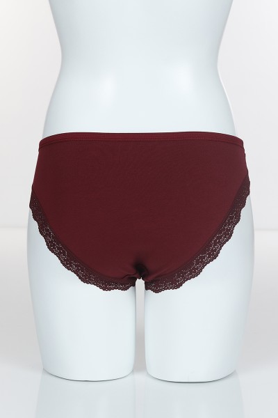 Bordo 6405 Bikini Ön Üst Bant Alt ve Arka Pamuk Külot 102382