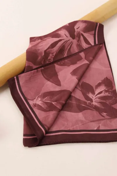 Bordo 75x180 Cm Our Fashion Dijital Baskılı Desenli Nova Şal 396791