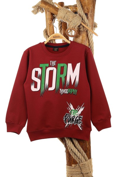 bordo-9-12-yas-the-storm-baskili-erkek-cocuk-sweat-150950