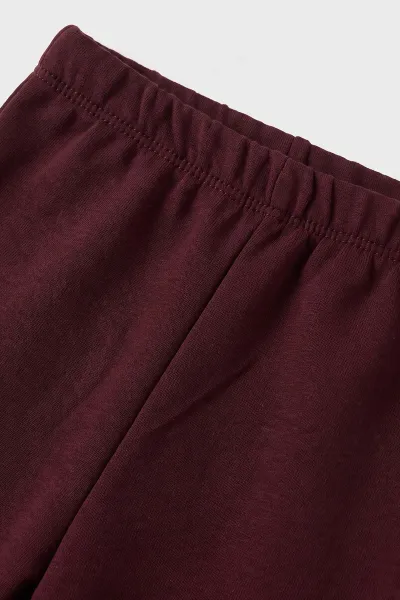 Bordo (9-36 Ay) Fiyonk Baskılı 2 İp Kız Bebek Takım 476197