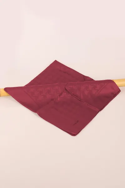 Bordo 98X98 Kaşmir Kumaş Jakarlı Eşarp 431881