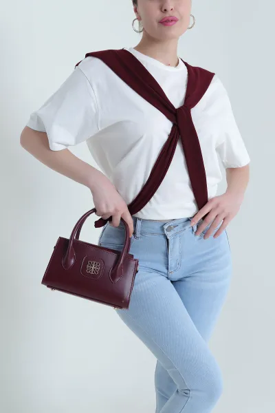 Bordo Atkı Detay Süprem Kadın Bluz 447251