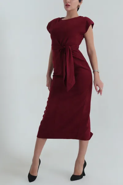 bordo-baglamali-suet-elbise-404683