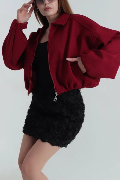 bordo-balon-kol-kadin-kase-bomber-mont-402948