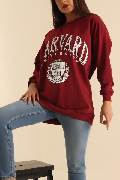 bordo-baskili-iki-ip-sweat-tunik-202323
