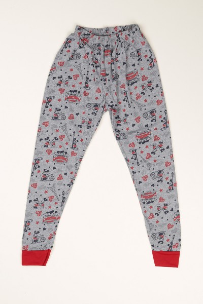 Bordo Baskılı Kız Çocuk Pijama Takımı 77937